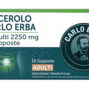 GLICEROLO ADULTI CARLO ERBA - 18 supposte da 2250 mg.