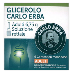 GLICEROLO ADULTI Carlo Erba - SOLUZIONE RETTALE - 6 contenitori monouso da 6,75 gr.