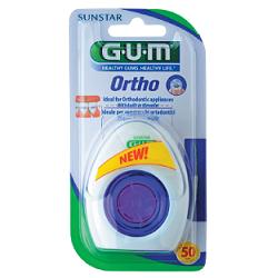 GUM ORTHO FLOSS - FILO SPUGNOSO - 50 pezzi