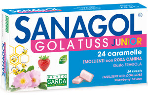 SANAGOL GOLA TUSS FRAGOLA 24 Caramelle