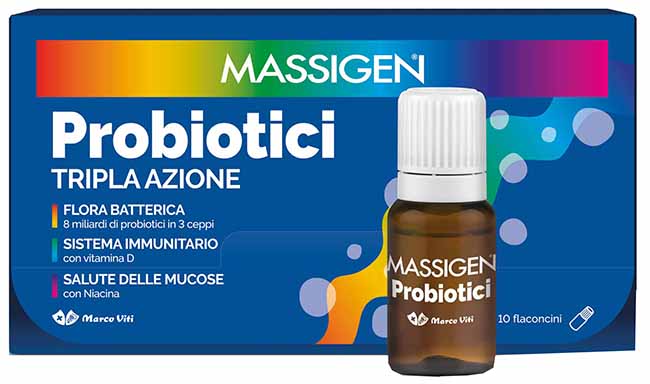 Massigen Probiotici 10 flaconi da 8ml