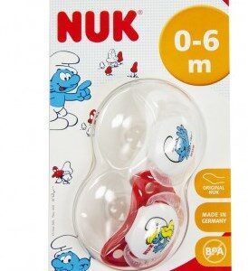 NUK Succhietti Puffi Silicone 0-6 2 Pezzi