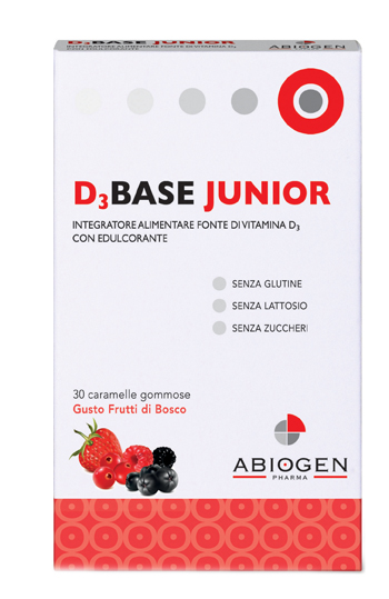 D3BASE JUNIOR 30 CARAMELLE FRUTTI DI BOSCO